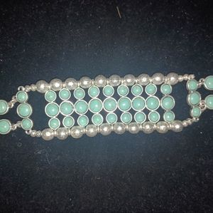 Lucky brand silver & turquoise bracelet